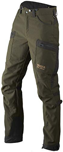 Härkila Pantaloni da caccia impermeabili e silenziosi Pro Hunter Move in robusto CORDURA® – Pantaloni da caccia da uomo traspiranti verde con Airtech(TM) by F.O.V, verde, 52