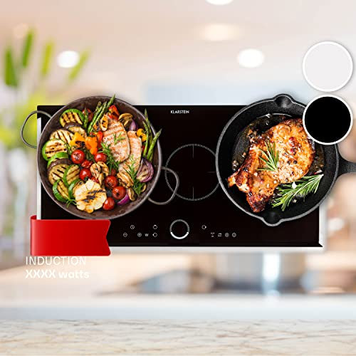 Klarstein Plaque Induction 5800W, Plaque de Cuisson Électrique Encastrable à 3 Feux avec Contrôle Tactile, Fonction Boost, et Sécurité Enfant pour Cuisine Moderne