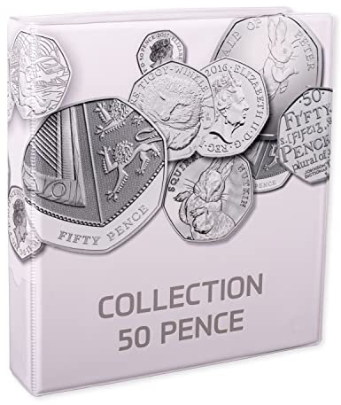 Coin Collection Album – 50p London Olympic Storage Binder – Collecting Holder - Protect and Store 200 Coins - Original SCHULZ Coin Album With Black Dividers.
