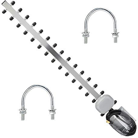 Bewinner Yagi WiFi Antenna, 4G 16 Unit 25dBi High Gain Wireless Router Network Card Directional Yagi Antenna 791-821MHz/832-862MHz/1710-1785MHz/1805-1880MHz/2500-2570MHz/2620-2690MHz