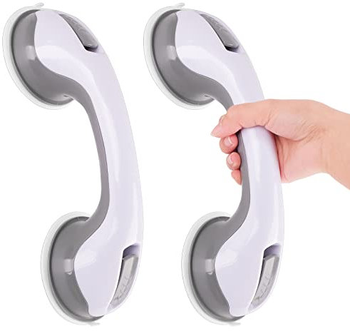 2 Pezzi Maniglia Ventosa,Maniglie di ausilio per il bagno,Maniglia Doccia Anziani Ventosa,Corrimano ad Assorbimento del Vuoto Forte, Antiscivolo per Maniglia Ventosa per Mobilità.