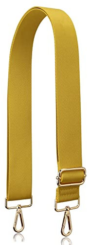 Allzedream - Correa gruesa de repuesto ajustable para bolso cruzado, Herrajes de oro amarillo, M, Classic