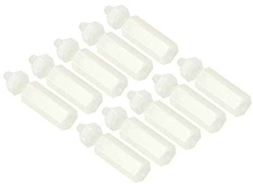 PATIKIL M2x10+6mm 100Stk Stecker Buchse Abstandshalter Schrauben Nylon Sechskant Abstandhalter PCB Abstandshalter Muttern für Hauptplatinen Computer Gehäuse Leiterplatten Elektronik
