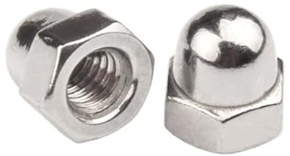 3-20 Stück Hutmutter M3 M4 M5 M6 M8 M10 M12 Stahl mit schwarzem oder Edelstahl 304 oder Messing dekorative Hutmuttern Kappenabdeckungen-M10 3 Stück ( Color : 304 Stainless Steel , Size : M5 10pcs )