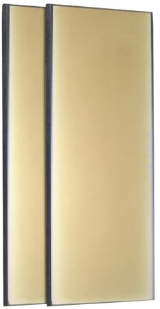 sourcing map 2pcs Welding Lens 2 x 4.25 Shade 11 Glass Replacement Welding Lenses Darkening Filter Plates for Welding Helmet, Gold Coated Black