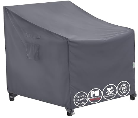 F&J Outdoors Funda Silla Adirondack Jardín 84x86x65/82 cm Gris Impermeable