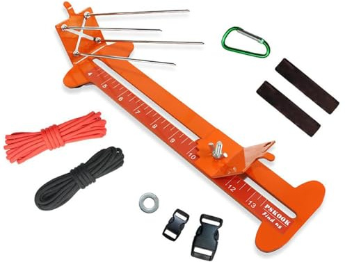 Paracord-armbands-jiggkit, jiggarmbandstillverkare med fallskärmssnöre, justerbart paracordarmband tillverkningssats i rostfritt stål, paracord-vävningssats – (slumpmässig repfärg) 35 x 10 x 5,5 cm