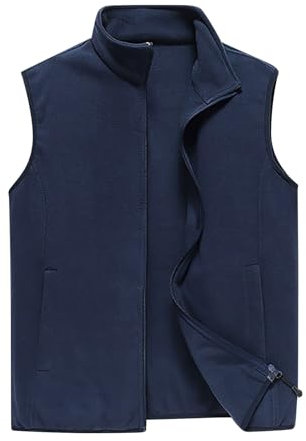 SAUTRV Herren-Weste, Frühling, Herbst, Winter, Schulterjacke, Pferdejacke, Herren-Strickjacke, ärmellos, Pullover, Sport und Freizeit, Mantel, Weste, Herren, Outdoor, dunkelblau, M