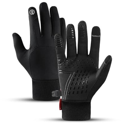 MEIION ThermoSlim Handschuhe wasserdichte Herren und Damen Winterhandschuhe Warme und atmungsaktive Fahrradhandschuhe mit Touchscreen Funktion