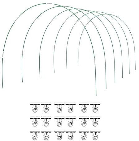 Xbsduih Lot de 36 kits de jantes de jardin de 8,5 pieds de long, jantes pour parterres de fleurs surélevées en fibre de verre, antirouille, couleur verte,