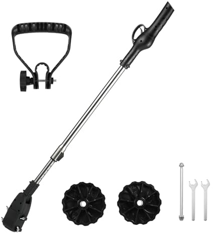 Tagliasiepi Senza Fili, Tagliasiepi 1350 Giri/min Tagliaerba Elettrico Portatile con Batteria da 2.0 Ah, Cesoia per Erba per Giardino Prato (Asta di prolunga)