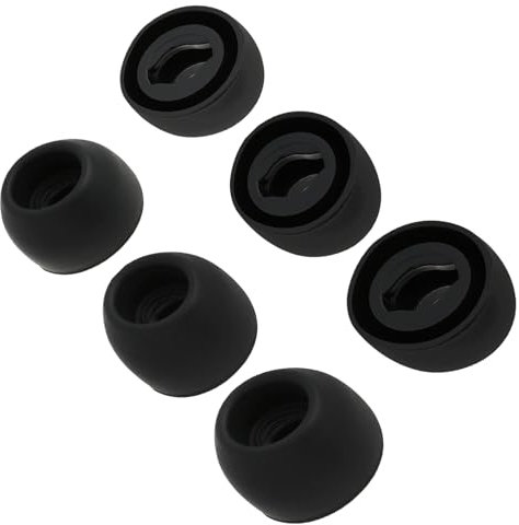 Lot de 3 Paires d'Embouts en Silicone pour Samsung Galaxy Buds Pro, Tailles S/M/L, Antidérapants, Compatibles avec Étui de Chargement, Haute Qualité, Noir