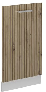 Vicco Panel Frontal del lavavajillas R-Line, Roble Artesanal, 45 cm | Para lavavajillas totalmente integrado de 45 cm · Sin encimera · ✓ A juego con el frente de cocina · ✓ Libremente combinable