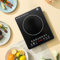 Xigner Single Induction Hob, 1450W Portable Induction Cooker, hot plates for cooking electric, 8 Temperature Settings, Black Frosted Glass, Touch Sensor, Timer, Safety Lock, Overheat Protection