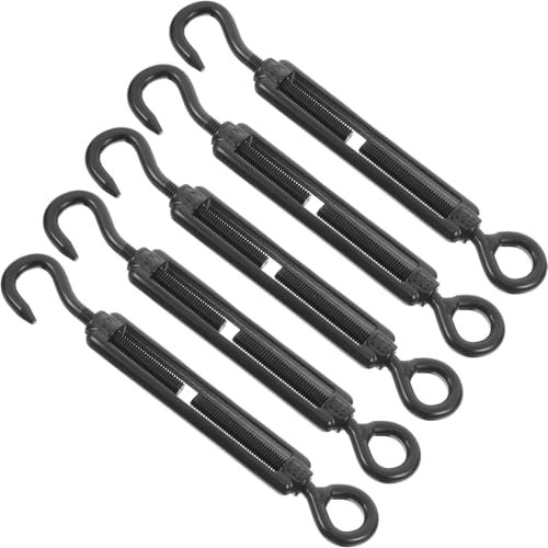 Yardenfun 5 Pièces Tendeur à Crochet Et Œil Acier Inoxydable Tendeur Pour Câble Métallique Ajustable Pour Voile Ombrage Et Fixation De Câbles