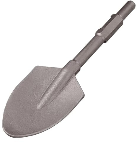 NJIEzhao Bêche à Argile Pelle hexagonale de 1-3/16 po, Foret de Pelle en Acier de 5-1/2 x 17-1/2 po for Marteau-piqueur électrique de démolition Robuste