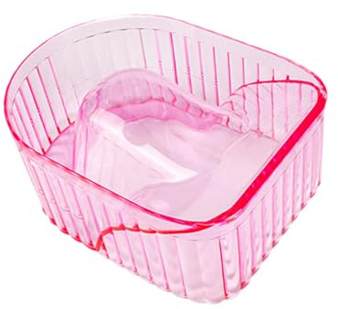 harayaa Bol de Trempage Ongles Manucure Plateau Ergonomique pour Bain Bac à Tremper pour Retirer Vernis Outil pour Soins Ongulaires Polypropylène, Rose