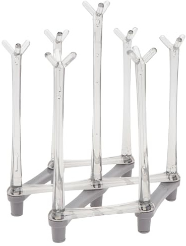 LOLIPPYY Grey Upside-down Goblet Rack PP Wine Glass Holder Space-saving Kitchen Bar Storage for Home Hotel Ktv Party Organiser Easy Install Practical