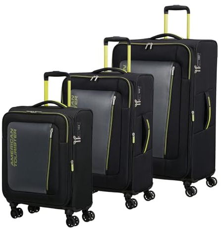 American Tourister carrello Aktivus 3 PC Set A Black/Lime nero