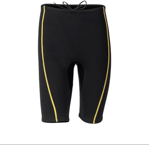 YGMNQAL Våtdräkt herr delad 1,5 mm våtdräkt kortärmad neoprenjacka anti-kall surfing dykbyxor svart shorts (svart byxor, XXXL)