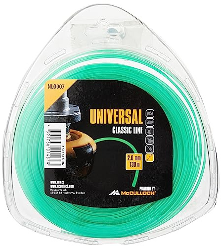 Universal Trimmerfaden Nylon 2.0mmx130m, NL007: Ersatzfaden für Rasentrimmer, Länge 130 m, Faden-Ø 2.0 mm, reißfestes Nylon (Artikel-Nr. 00057-76.163.07)