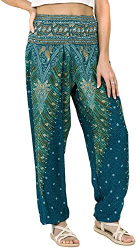 Lofbaz Harem Pants for Women Yoga Boho Hippie Clothing Womens Palazzo Bohemian Pajama Trousers Beach Indian Gypsy Genie Clothes