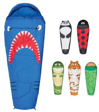 Highlander - Saco de Dormir para niños, Estilo Momia, Mochila de Transporte temática para un fácil Transporte, Ligero y cálido, Camping, Senderismo y Fiestas de Pijamas. Sacos de Dormir