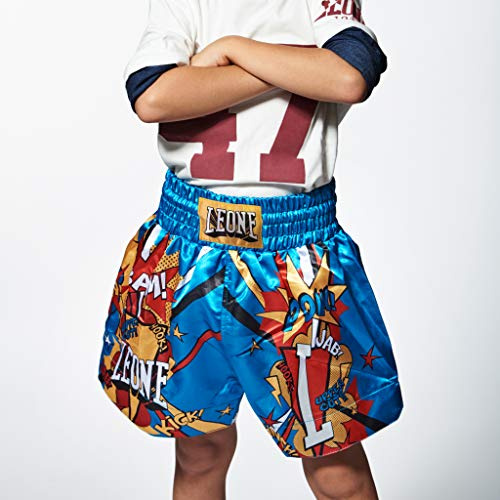 LEONE 1947, Thai Jr Hero Shorts, Unisex Child, Sky blue, M, ABJ02