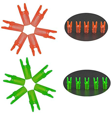 MILAEM 50 Stück Bogenschießen Pfeilnocken Kunststoff Pfeil Nock Pfeil Pin für ID 3.2mm Pfeilschaft (Grün)