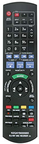 ALLIMITY N2QAYB000985 Remote Control Replaced for Panasonic HDD DVD Recorder DMR-BWT740EBK