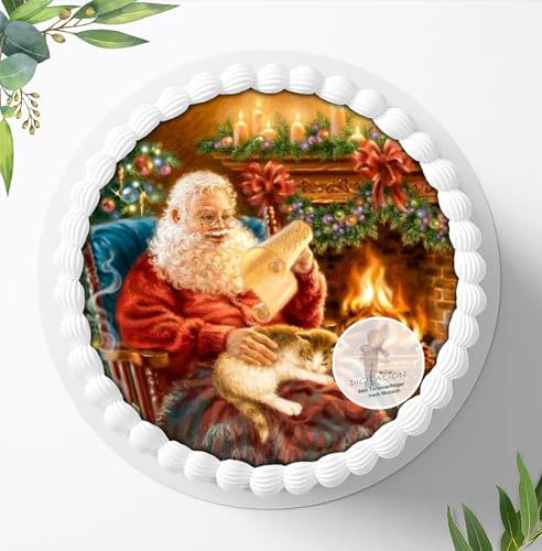 Essbares Foto für Torten, Tortenbild, Weihnachten, Tortenaufleger, Fondant - Super Qualität, 0361w