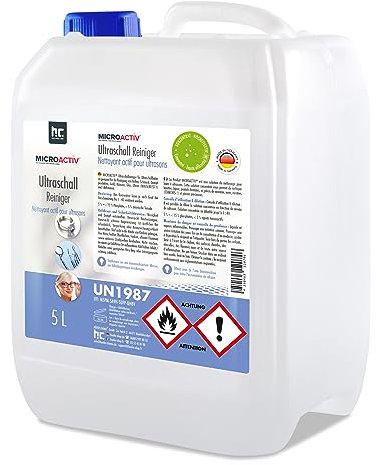 Microactiv® Nettoyant Ultrason - Détergent Ultra-Efficace 5L pour Bijoux, Lunettes et Plus