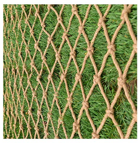LYRWISHLTD Hanf Netz Juteseil Decke Dekorativ GeläNder Balkon Kind Haustier Treppen Sicherheit VerschleißFeste Netze Dia 8mm Outdoor-Schutzseilnetz FüR Kinder Kletternetz Zaun Net