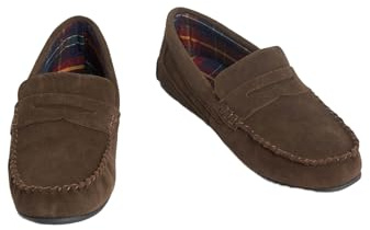 Marks & Spencer Pantofole in Pelle Scamosciata con Freshfeet™ Uomo Marrone 42