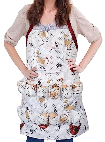 Vicenpal Egg Apron, Egg Collecting Apron for Chicken Hen Duck Goose Eggs,13 Pockets for Collecting,chicken Lovers Gifts for Christmas
