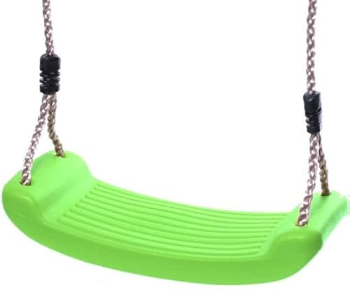 Rebo® Plastic Children's Replacement Swing Seat - Light Green | OutdoorToys | Made from tough wipe-clean plastic, fits most popular makes of swing frames, supplied with ropes
