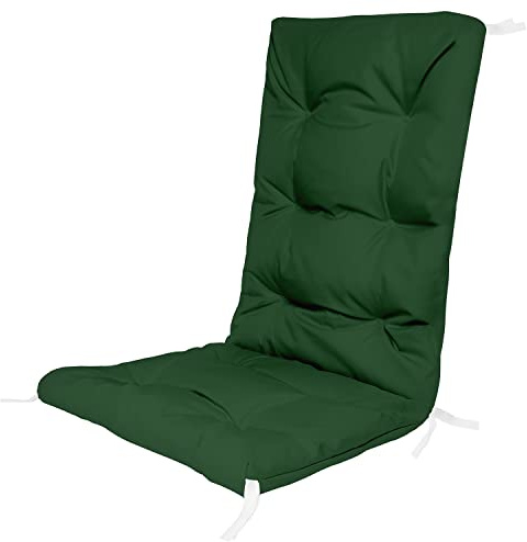 Ferocity Hochlehner Auflagen für Stühle 130 x 50 x 5 cm Gartenstuhl Sitzpolster Sitzauflagen Outdoor Kissen Palettenauflage Bankauflage Polsterauflage Matratze Gartenpolster Farbe Grün [146]