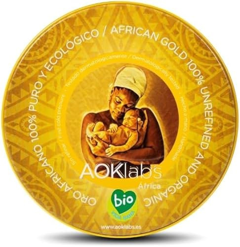 AOKlabs - Oro Africano Karité Puro 100% | Burro di Karité Non Raffinato | Idrata, Rigenera e Protegge | Viso, Corpo, Capelli | Antirughe, Antimacchie, Antismagliature | (50ML)