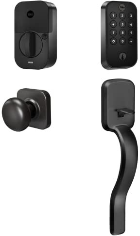 Yale Assure Lock 2 Keypad with Wi-Fi and Ridgefield Handle in Black Suede
