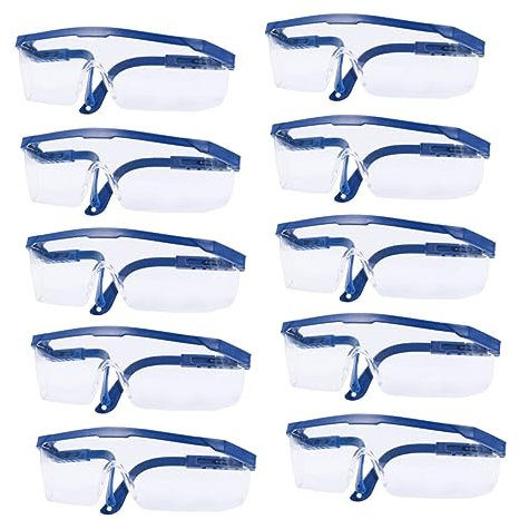 Toddmomy 10stücke Einwegbrillen Blau Outdoor-brillen Sprühbrillen Für Damen Und Herren Leichter Kunststoff Augenschutz Vor Wind Und Spritzwasser