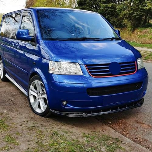 Frontlippe Frontspoiler kompatibel mit VW Transporter T5 2003-2009 mit ABE TÜV Schwarz Glänzend