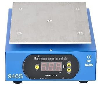 Plaque chauffante à souder, 946S Station de préchauffage 400W 140X200mm préchauffeur plate-forme numérique plaque chauffante for téléphone LCD écran séparateur Machine