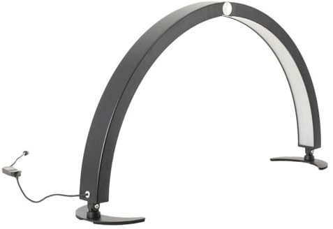 NICCOO Desktop Halbmondlicht für Nägel, 73cm 40W LED Nageltischlampe Nageltechniklicht Halbmond Lampe mit Fernbedienung Für Schönheit/Wimpern (Schwarz)