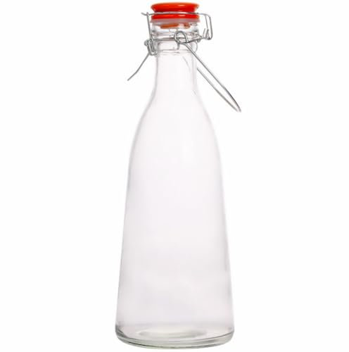 VERDANVERSE Botella De Almacenamiento Presión De Vidrio Botella Hermética para Almacenar Alimentos Grifo para Uso Cocina