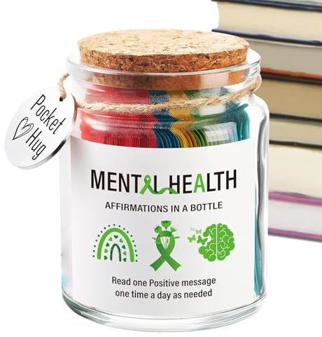 Capsules de positivité dans une bouteille - Messages positifs dans une bouteille | Capsules de citations inspirantes, petit verre inspirant | Cartes de soutien émotionnel pour soulager le stress et le