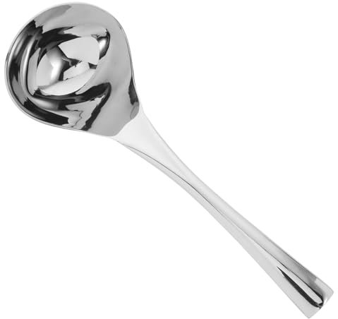 ULTECHNOVO Cuchara De Acero Inoxidable Pulida Espejo Cuchara Para Salsa y Carne Para Sopas y Uso Restaurantes De Color Plateado Resistente Corrosión