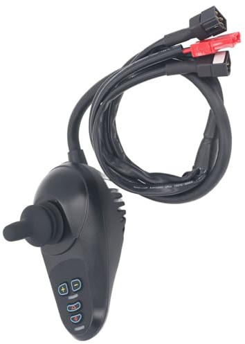 Fockety Elektrischer Rollstuhl Stromregler, DC24V 50A 4 Tastenbremscontroller, Fernbedienung Elektrischer Stromrollstuhl Controller Joystick Controller für eine Präzise Steuerung