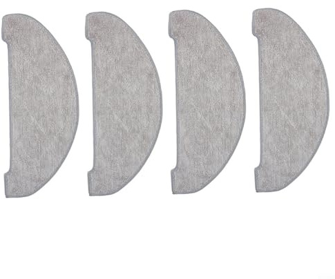 Emiif 4 Pack Mop Cloths for Vexilar W9 Robot Vacuum Cleaner, Washable Microfiber Mopping Pad Spare Parts