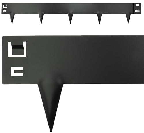 Rasenkante Metall Anthrazit 6m – Beeteinfassung Metall, Beetumrandung Stahl 16cm hoch, Rasenkanten Anthrazit, Mähkante Schwarz, Beetbegrenzung, Rasenbegrenzung