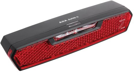 AXA Juno BA – Batterie Fahrradrücklicht mit Auto-Off-Funktion – Montageabstand 80 mm – inkl. 2 x AAA Batterien – StVZO zugelassen